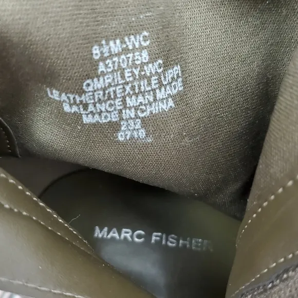 MARC Fisher Taupe Wide Calf Leather Tall Boots
