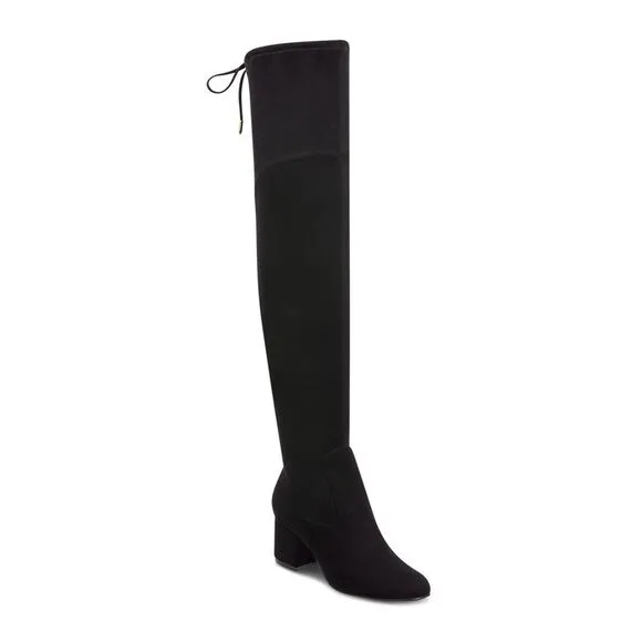 MARC FISHER Womens Black 21 Shaft Pretta Round Toe Block Heel Heeled Boots 9.5 M
