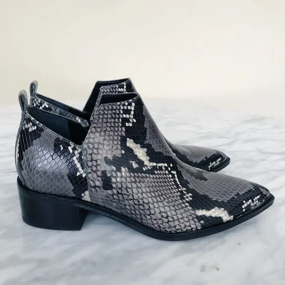 Marc Fisher Women's Mlyamir Snake Ankle Boots 5.5