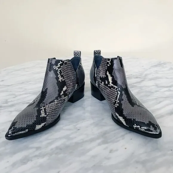 Marc Fisher Women's Mlyamir Snake Ankle Boots 5.5