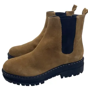 Marc Fisher Womens Shoes Padmia Boots Size 10 Brown Suede Lug Sole Chelsea Ankle