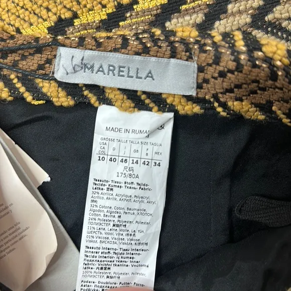 Marella Flared wool-blend mini skirt size 10 NWT