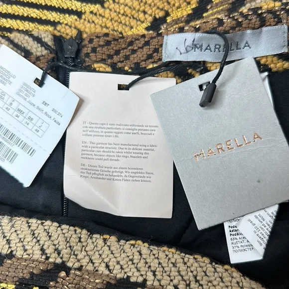 Marella Flared wool-blend mini skirt size 10 NWT