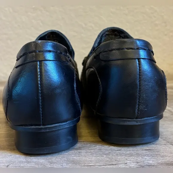 Mark Nason Lounge U Rock Black Leather Studded Mens Loafers Shoes