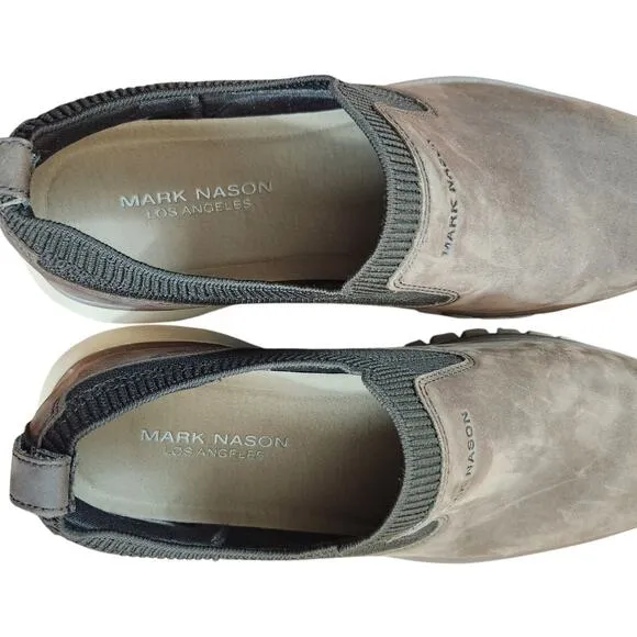 Mark Nason mens  loafer shoes sz 10 brown leather comfort shoe slip on