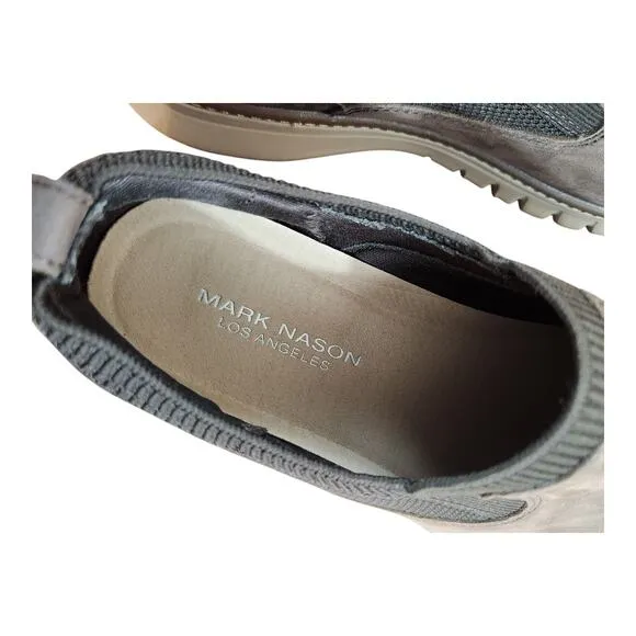 Mark Nason mens  loafer shoes sz 10 brown leather comfort shoe slip on