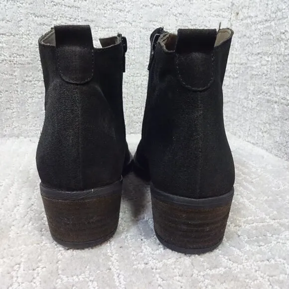 Marroqui Sanchez Womens 39 US 8 Black Suede Zip Boho Western Ankle Boots 19040