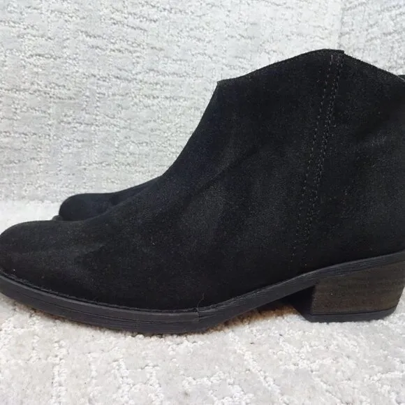 Marroqui Sanchez Womens 39 US 8 Black Suede Zip Boho Western Ankle Boots 19040