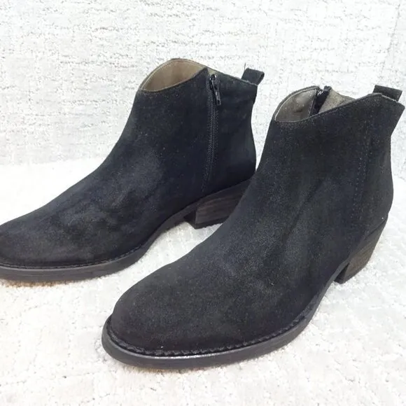 Marroqui Sanchez Womens 39 US 8 Black Suede Zip Boho Western Ankle Boots 19040