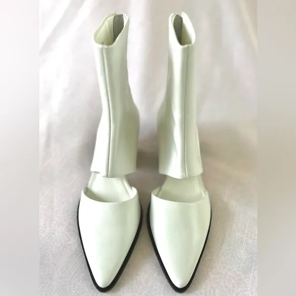 Matisse Caroline Cut Out Western White Leather Boots Size 6.5 NEW…