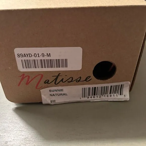 Matisse gladiator style sandals in natural new in box