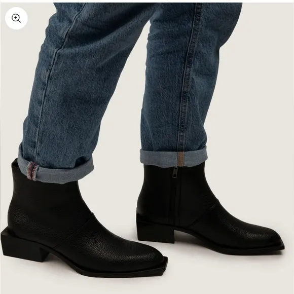 Matt &amp; Nat Men’s Vegan Black Ankle Boots Casual Stylish Western Size 12