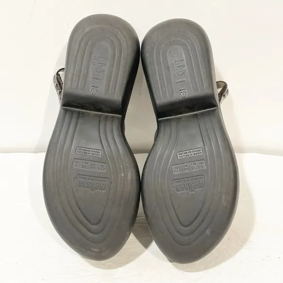 Melissa Women's Size 9 Black Air Bubble Platform Sandal Shoes