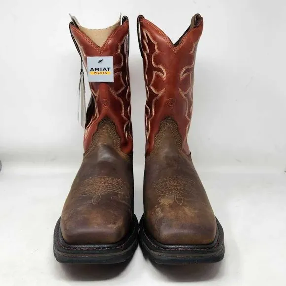 Men's 11.5 EE Ariat WorkHog wide square soft toe work boots western 10005888