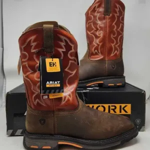 Men's 11.5 EE Ariat WorkHog wide square soft toe work boots western 10005888