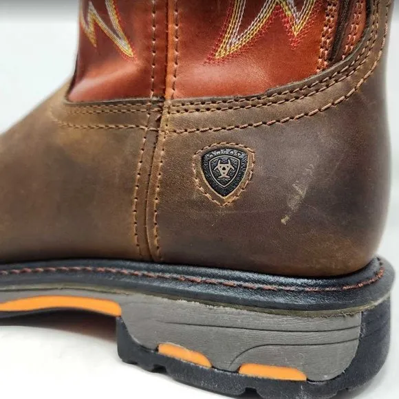 Men's 11.5 EE Ariat WorkHog wide square soft toe work boots western 10005888