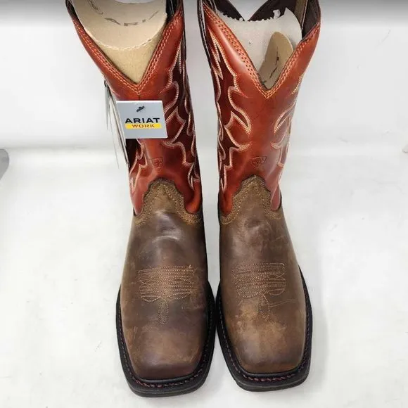 Men's 11.5 EE Ariat WorkHog wide square soft toe work boots western 10005888