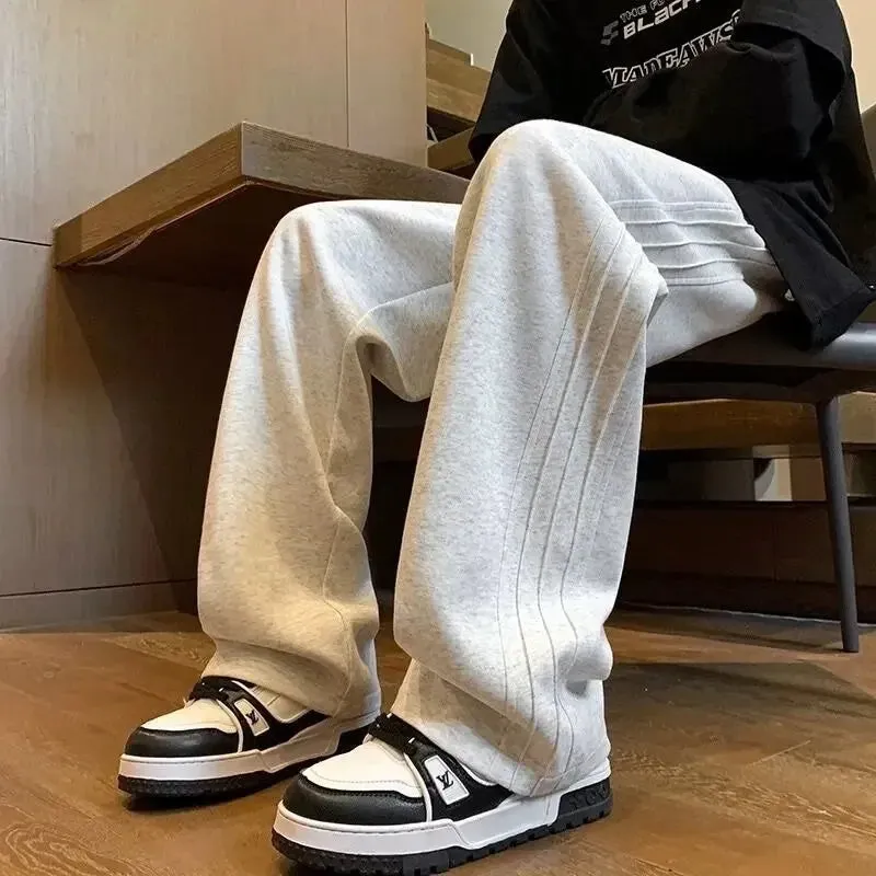 Men's American Vintage Wide-Leg Casual Trousers | Spring Summer Sports & Streetwear