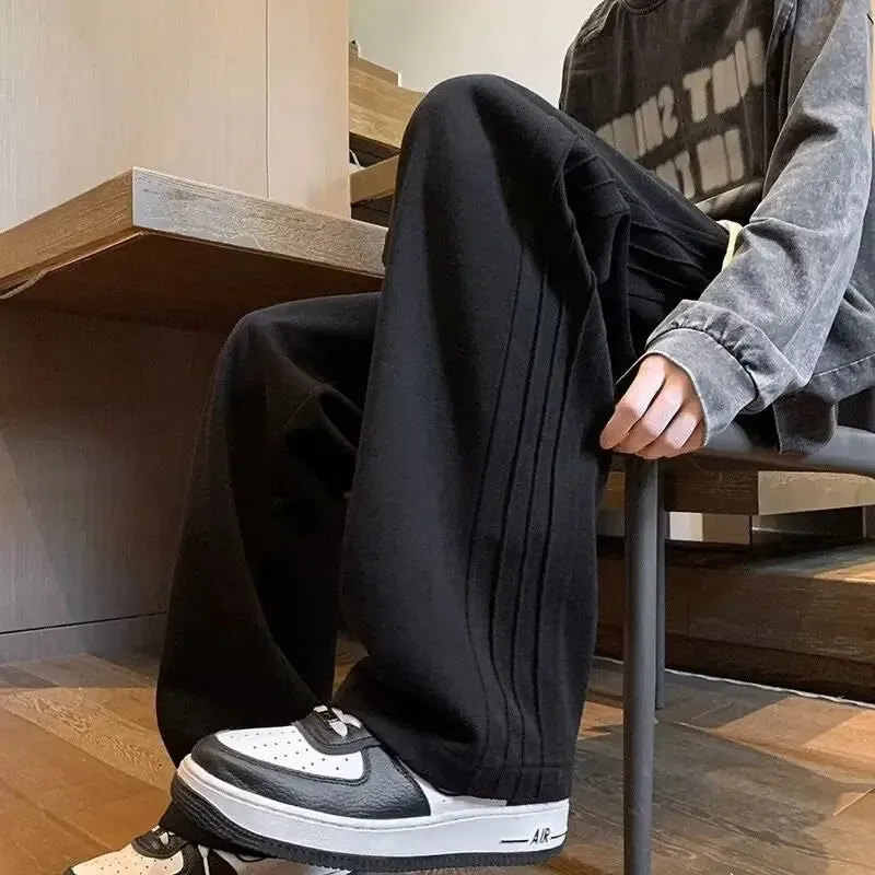 Men's American Vintage Wide-Leg Casual Trousers | Spring Summer Sports & Streetwear