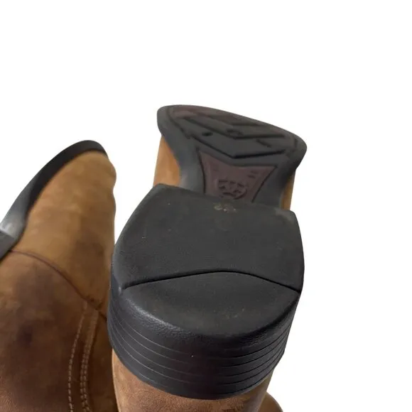 Mens Ariat Heritage Roper Distressed Brown Round Toe Western Boots Sz 12 D 12D
