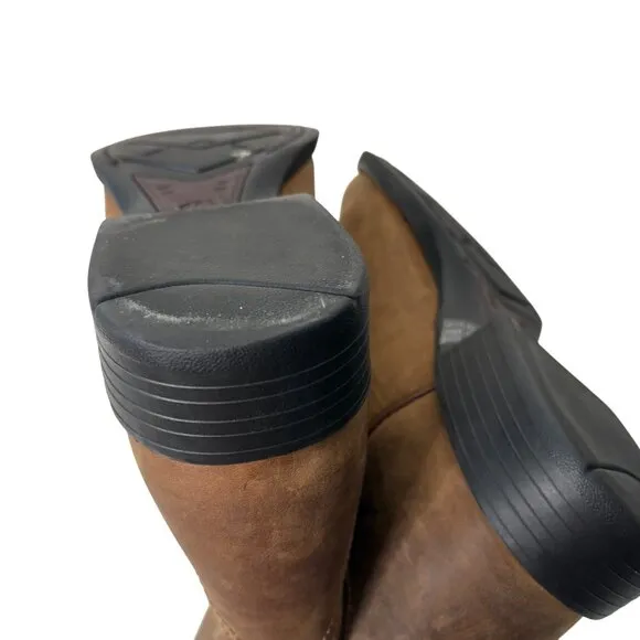Mens Ariat Heritage Roper Distressed Brown Round Toe Western Boots Sz 12 D 12D