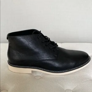 Men's Black Leather Ankle Boots