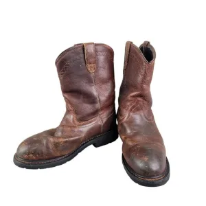 Mens Brown Leather Ariat Sierra Steel Toe Work Boots Waterproof Size 10D
