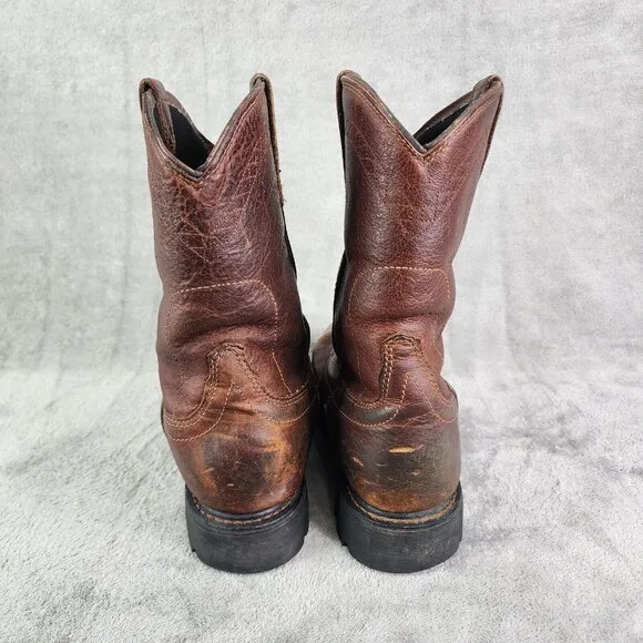 Mens Brown Leather Ariat Sierra Steel Toe Work Boots Waterproof Size 10D