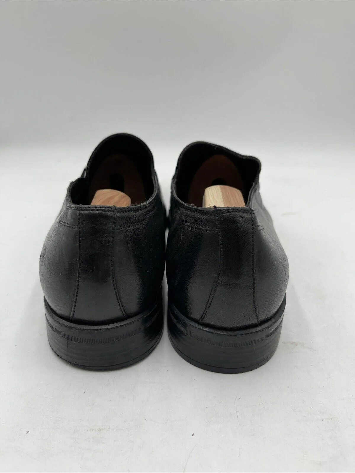 Men’s Bruno Magli Pivetto Leather Dress Loafers Black Size 10.5M - Very Good