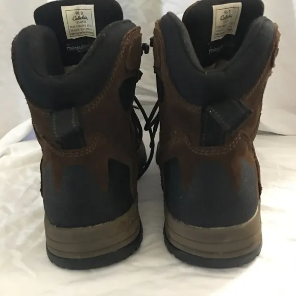 Men’s Cabela work boots, steel toe,Dry Plug, Thinsulate, 9 1/2 D, like new