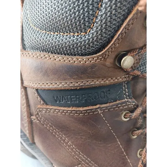 Mens Carolina C5540 Leather Work Boots Size 11.5 D Steel Toed Rugged Brown