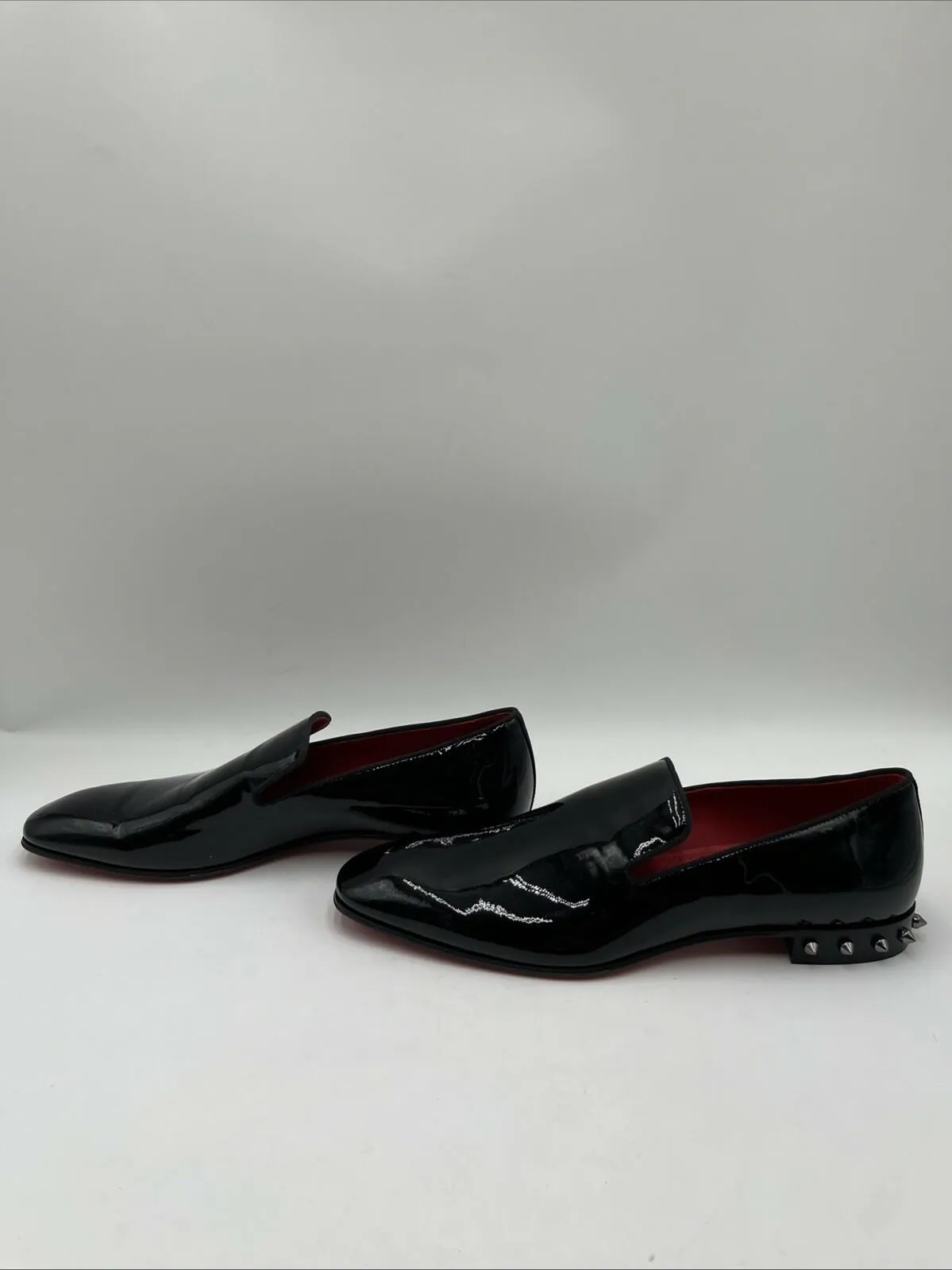 Men’s Christian Louboutin Marquees Patent Loafers Black Size 42 - Very Good