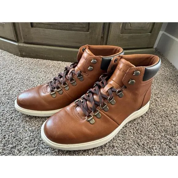Men's Cole Haan Brown Grand Plus Essex Hiker Boots Size 7
