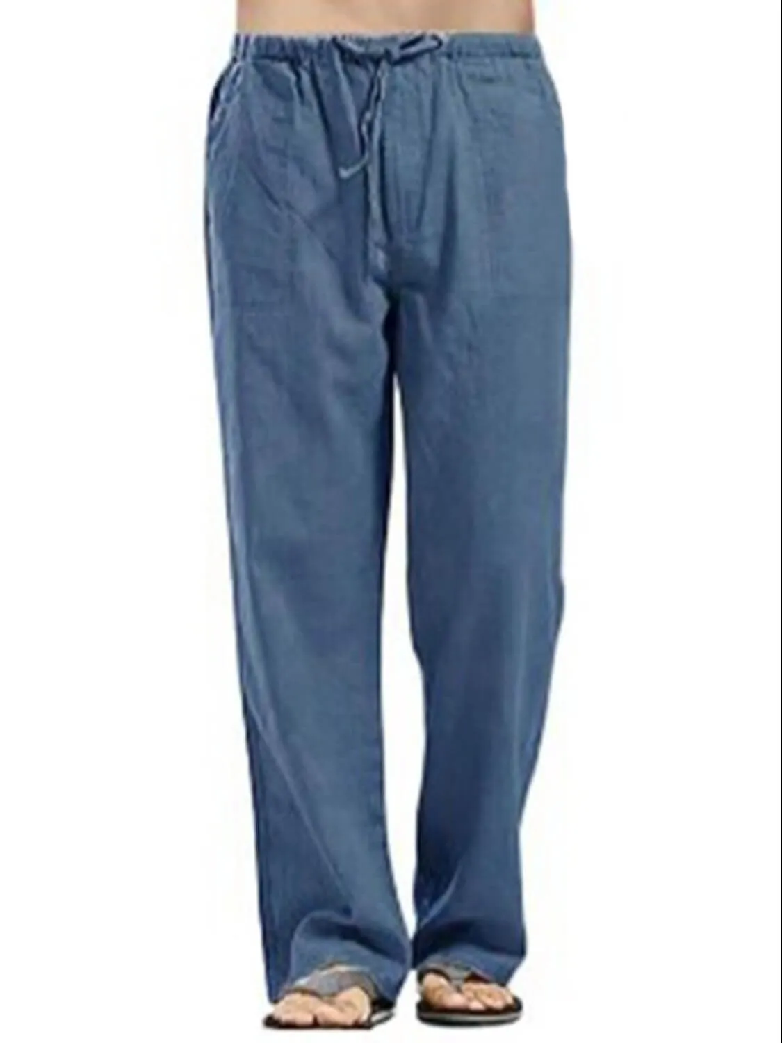 Men’s Drawstring Straight Leg Pants – Casual Comfort