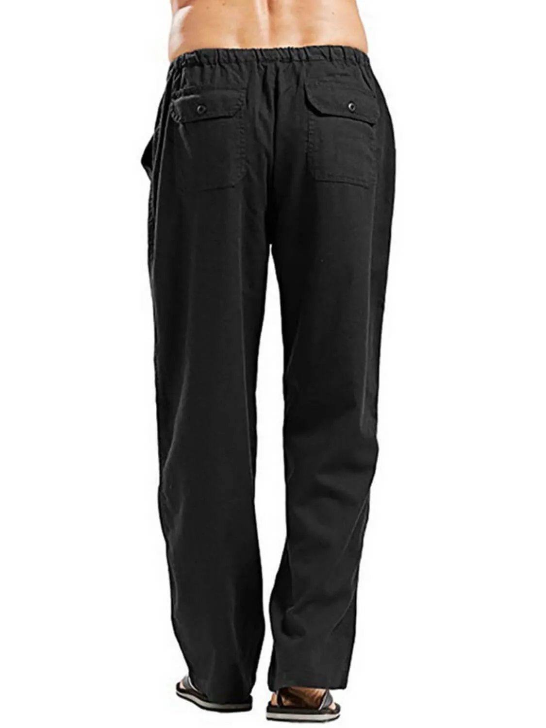 Men’s Drawstring Straight Leg Pants – Casual Comfort