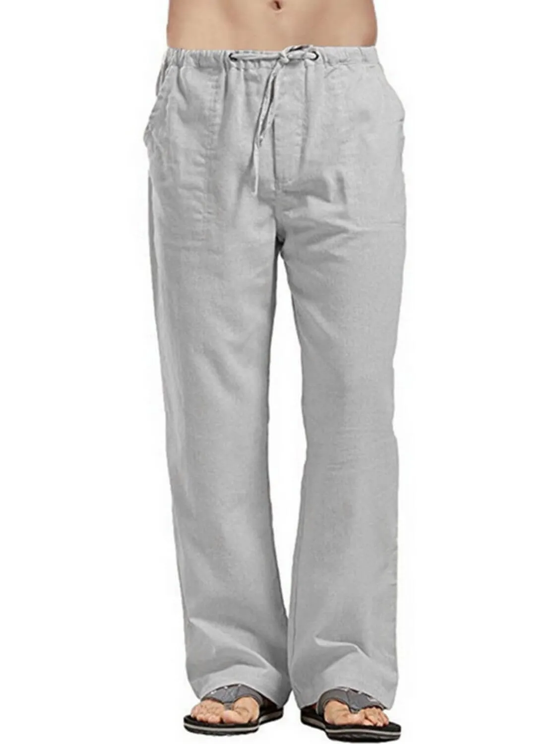 Men’s Drawstring Straight Leg Pants – Casual Comfort