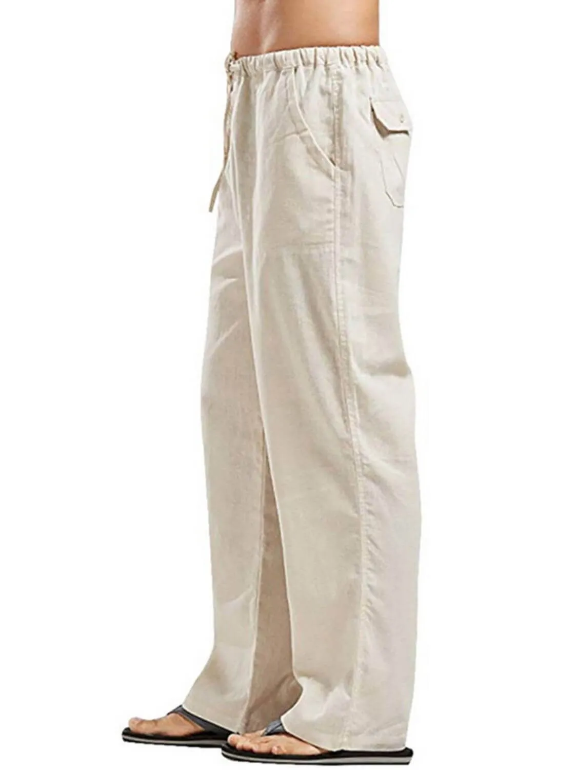 Men’s Drawstring Straight Leg Pants – Casual Comfort