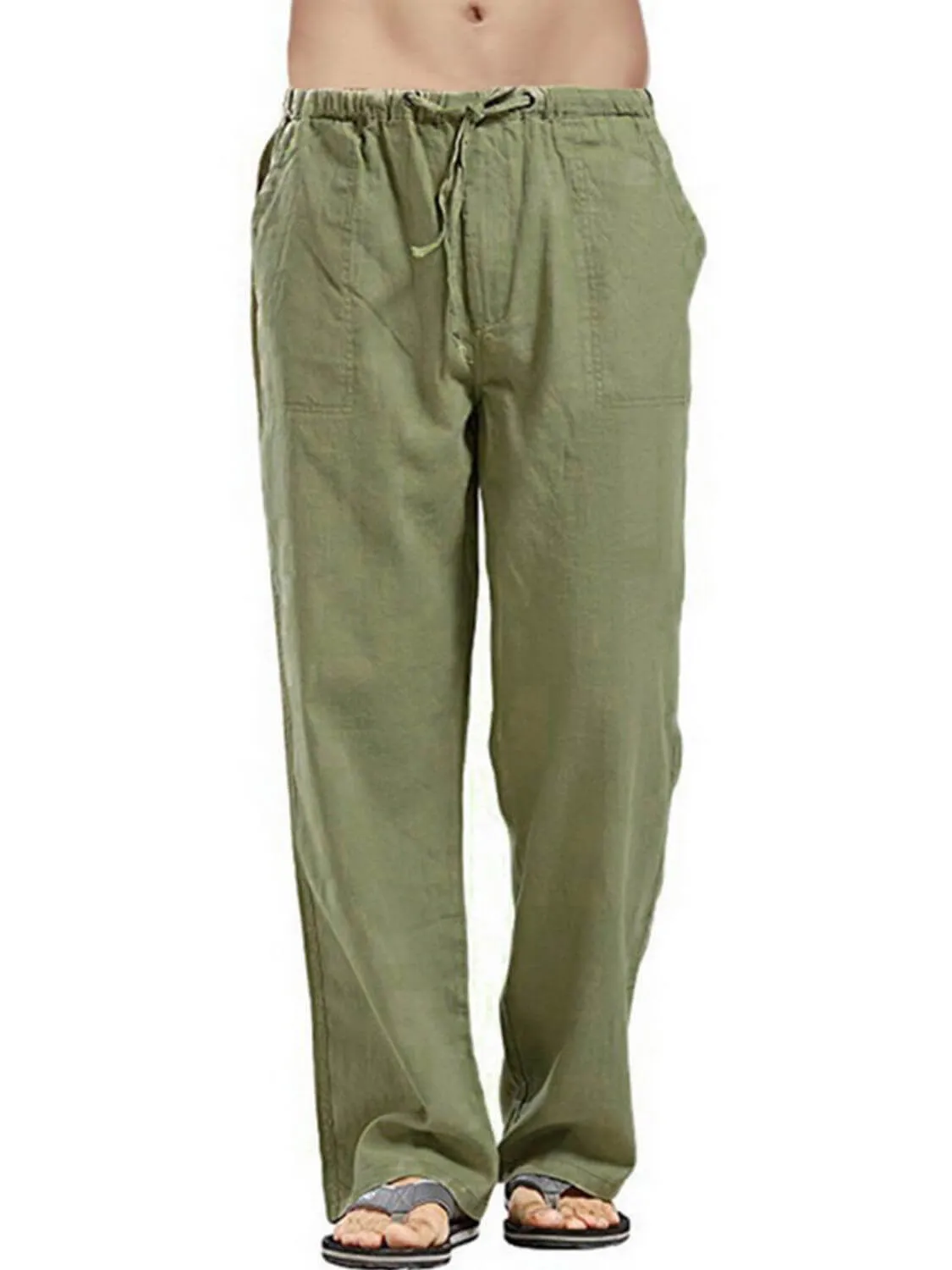 Men’s Drawstring Straight Leg Pants – Casual Comfort