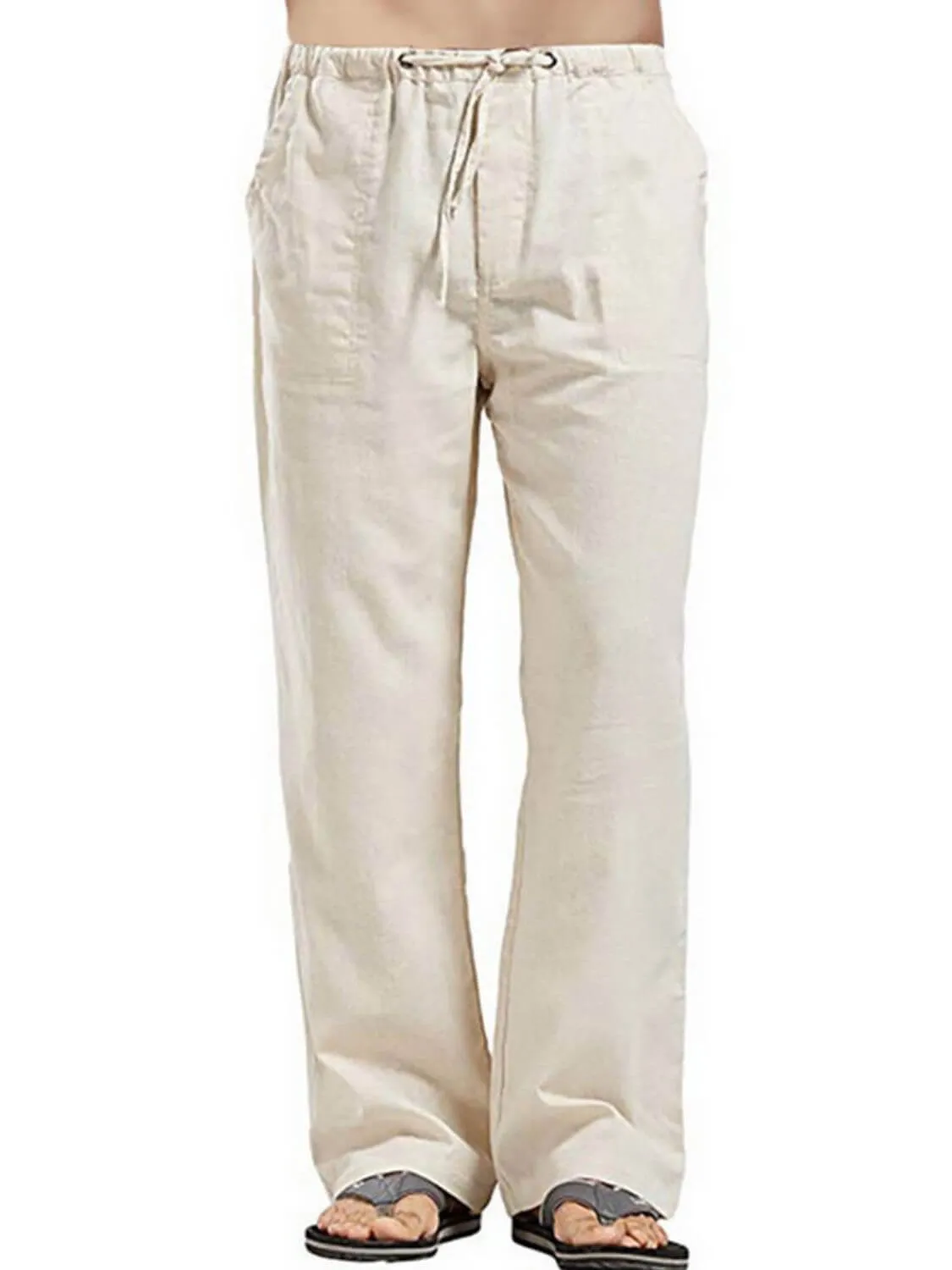 Men’s Drawstring Straight Leg Pants – Casual Comfort