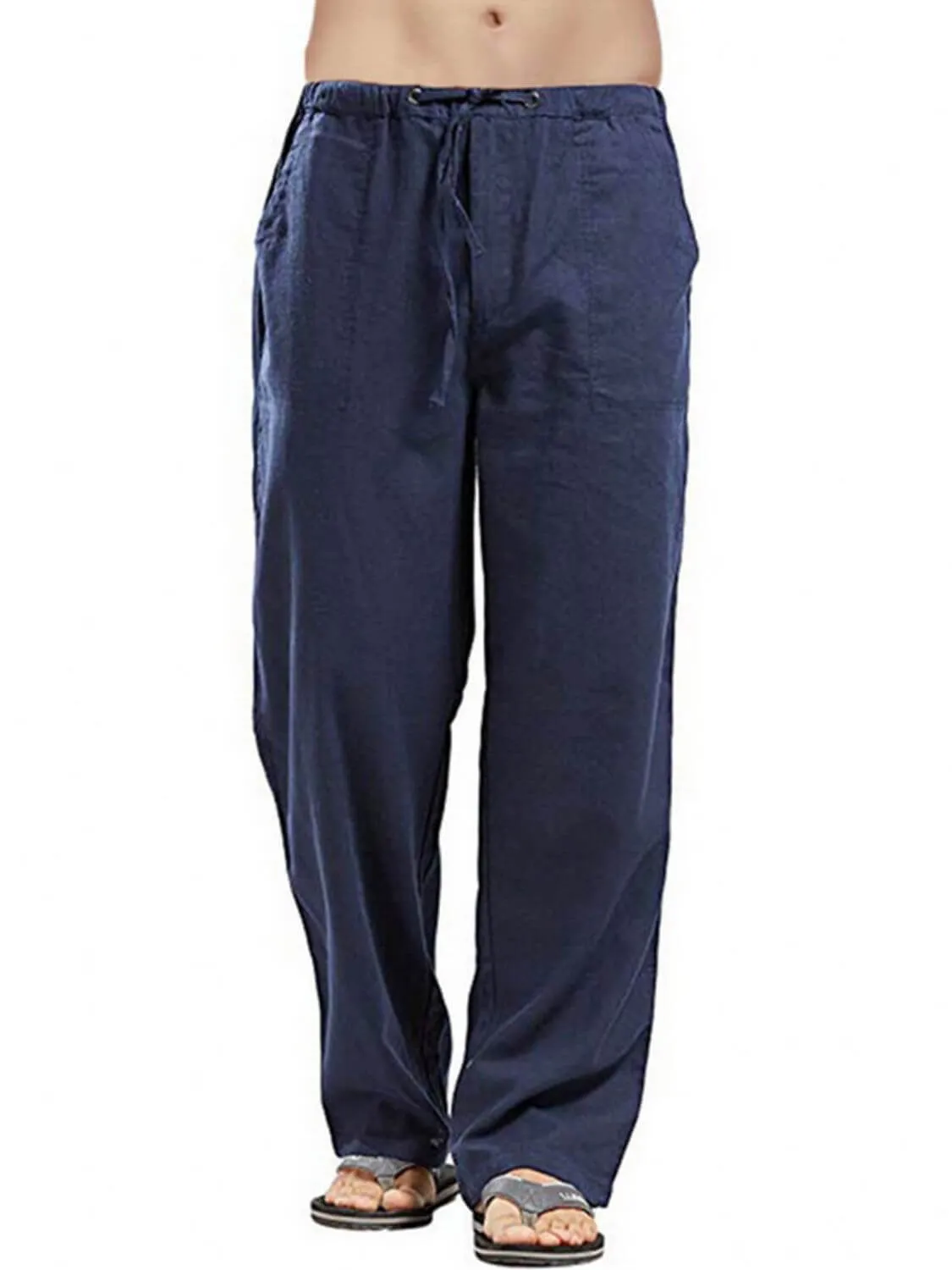 Men’s Drawstring Straight Leg Pants – Casual Comfort