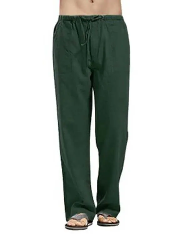 Men’s Drawstring Straight Leg Pants – Casual Comfort