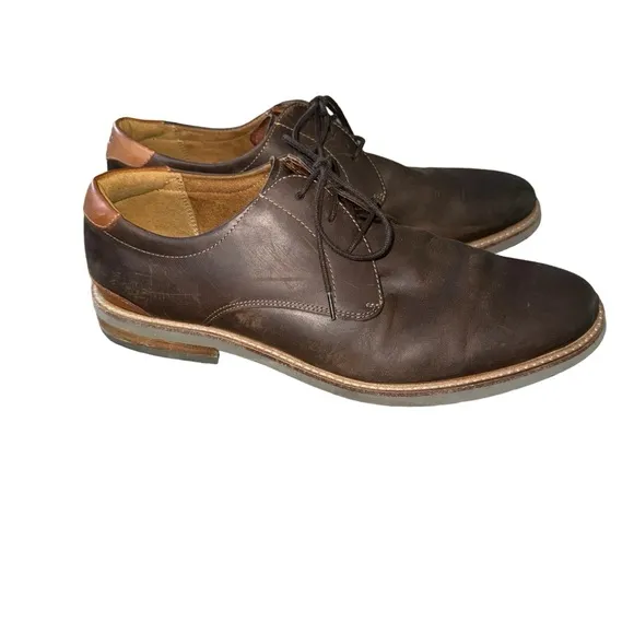 Mens Florsheim Highland Plain Toe Brown Leather Comfort Oxfords Shoes‎ Size 11 M
