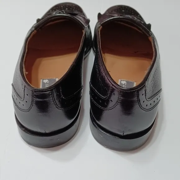 Mens' Italian Leather Wingtip Loafers Shoes