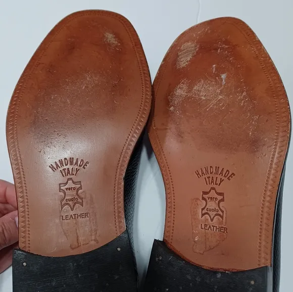 Mens' Italian Leather Wingtip Loafers Shoes