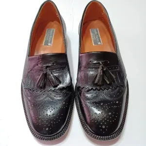 Mens' Italian Leather Wingtip Loafers Shoes