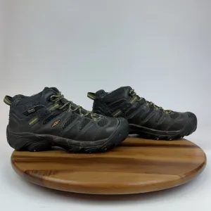 Mens Keen Utility Gray Leather Waterproof Steel Toe Work Hiking Boots Size 9 D