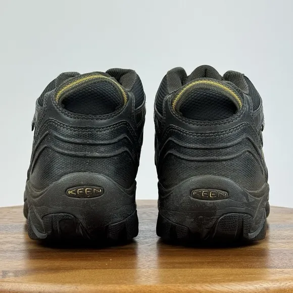 Mens Keen Utility Gray Leather Waterproof Steel Toe Work Hiking Boots Size 9 D