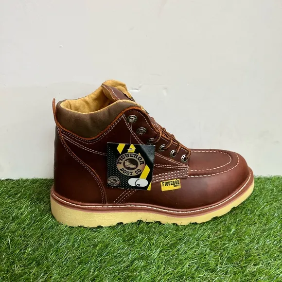 Men’s Laces Construction Work Leather boots comfortable Bota Liviana Cómoda