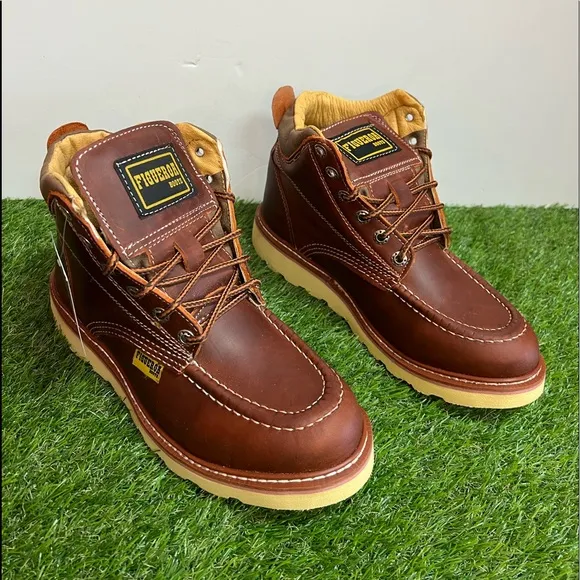 Men’s Laces Construction Work Leather boots comfortable Bota Liviana Cómoda