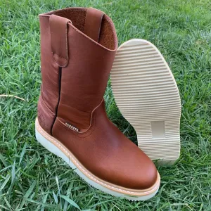 Men’s LIGHT WEIGHT LEATHER work pull on work boots BOTA DE TRABAJO  315